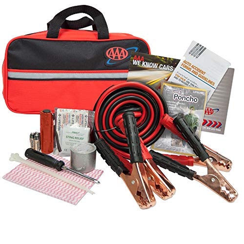 Product Cover Lifeline 4330AAA Black AAA Premium Road, 42 Piece Emergency Car Jumper Cables, Flashlight and First Aid Kit