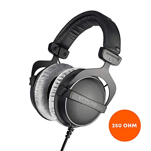 Product Cover beyerdynamic DT 770 PRO 250 Ohm Over-Ear Studio Headphones in Black. Closed Construction, Wired for Studio use, Ideal for Mixing in The Studio