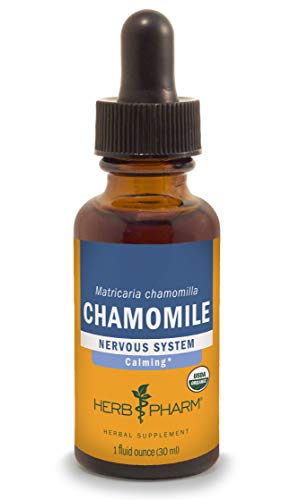Product Cover Herb Pharm Certified Organic Chamomile Liquid Extract for Calming Nervous System Support - 1 Ounce