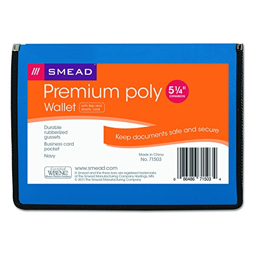 Product Cover Smead Premium Poly Premium Expanding File Wallet with  Closure, 5-1/4