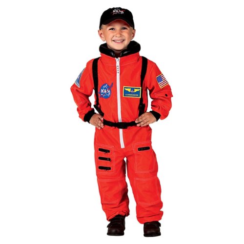 Product Cover Aeromax Jr. Astronaut Suit with Embroidered Cap and NASA patches, ORANGE, Size 4/6