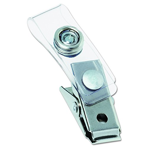 Product Cover Swingline GBC ID Badge Clips, Clear, Badge Holder Clip, 100 Per Pack (1122897)