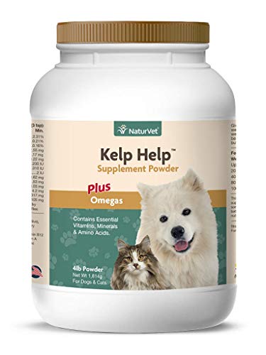 Product Cover NaturVet - Kelp Help Supplement Powder - Plus Omegas - Supports Healthy Skin & Glossy Coat - Enhanced with Essential Vitamins, Minerals & Amino Acids - for Dogs & Cats (4 lb Powder)