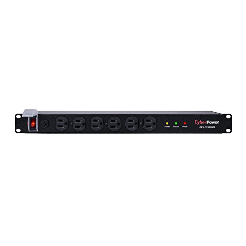 Product Cover CyberPower CPS1215RMS Surge Protector, 120V/15A, 12 Outlets, 15ft Power Cord, 1U Rackmount