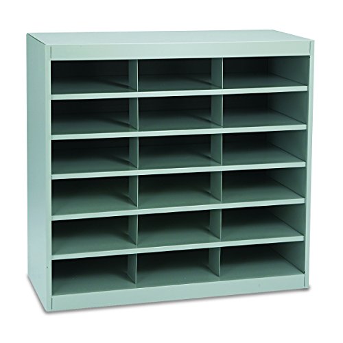 Product Cover Safco Products 9264GR E-Z Stor Steel Project Organizer, 18 Compartment, Gray