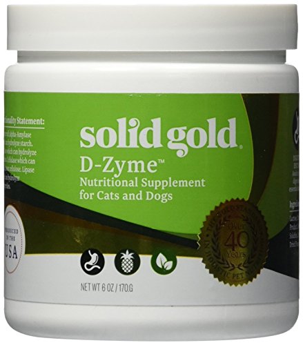 Product Cover Solid Gold Digestive Enzyme Supplement for Healthy Digestion in Dogs & Cats; D-Zyme, Natural, Grain-Free Supplement Powder (6oz Tub) with Probiotics & Superfoods