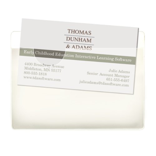 Product Cover Smead Self-Adhesive Poly Pocket, Business Card Size, Clear, 100 per Box (68123)