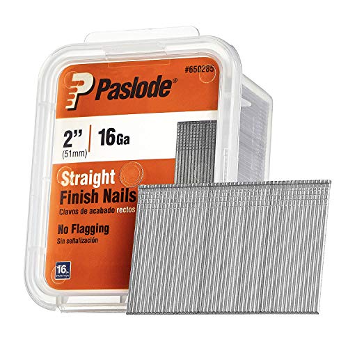 Product Cover Paslode - 650285 2-Inch by 16 Gauge Galvanized Straight Finish Nail for Finish Nailers (2,000 Per Box)