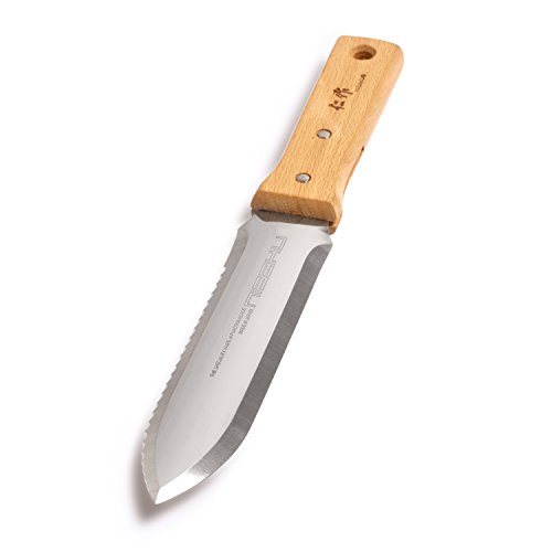 Product Cover Nisaku NJP650 Hori-Hori Weeding & Digging Knife, Authentic Tomita (Est. 1960) Japanese Stainless Steel, 7.25