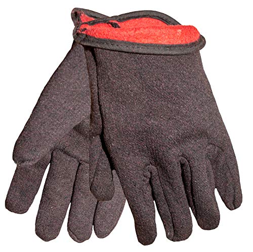 Product Cover G & F 4414L-DZ Brown Jersey Winter Work Gloves with Red Fleece Lining, Large, 12-Pair