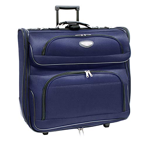 Product Cover Travel Select Amsterdam Business Rolling Garment Bag with Protective Foam, Navy