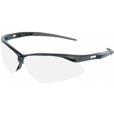 Product Cover Jackson 3000355 KC 25679 Nemesis Safety Glasses Black Frame Clear Lens Anti Fog, 1 Pair