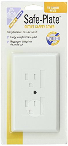 Product Cover Mommys Helper Safe Plate Electrical Outlet Covers Standard, White