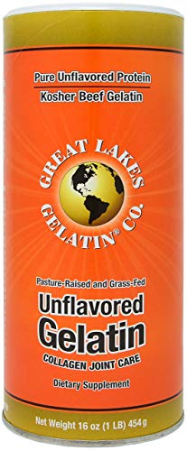 Product Cover Great Lakes Gelatin, Pure Unflavored Protein, Kosher Beef Gelatin, 16 Ounce Can