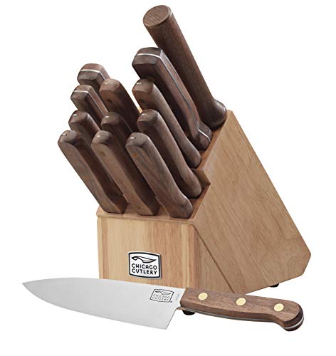 Product Cover Chicago Cutlery 1061089 C00372 knifeceramicchefsteak, 14 Piece, Brown