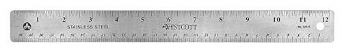 Product Cover Westcott Stainless Steel Office Ruler with Non Slip Cork Base, 12 inch