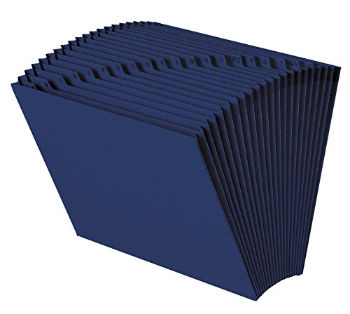 Product Cover Smead Expanding File, 21 Pockets, Alphabetic (A-Z), Letter Size, Navy Blue (70720)