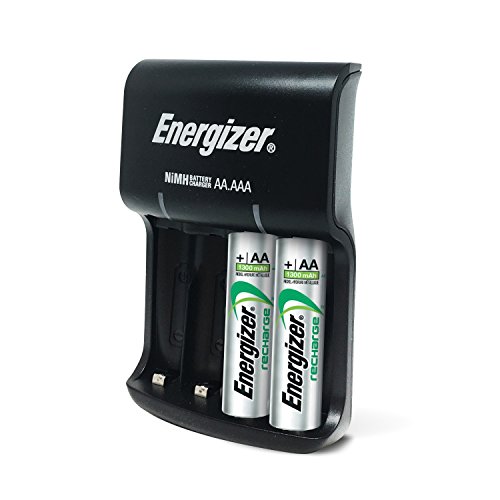 Product Cover Energizer Recharge Basic Charger with 2 AA NiMH Rechargeable Batteries (included) LED Indicator