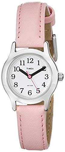 Product Cover Timex Girls T79081 My First Easy Reader Pink Faux Leather Strap Watch
