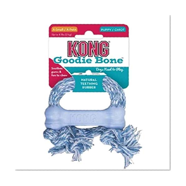 Product Cover Kong Puppy Goodie Bone Treat Toy with Rope (X-Small)