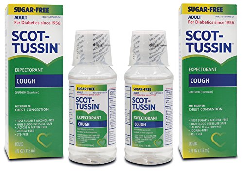 Product Cover Scot-Tussin Expectorant Cough Syrup with Guaifenesin, Sugar-Free for Chest Congestion Relief, 4oz Pack of 2