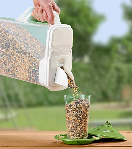 Product Cover Buddeez 8Qt  Pet Food / Bird Seed Storage Container and Dispenser - Flip Lid /Pour Spout with Durable Handle