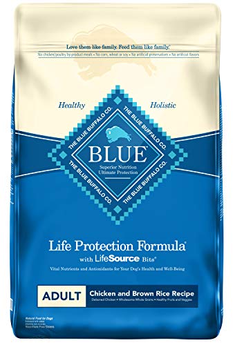 Product Cover Blue Buffalo Life Protection Formula Adult Dog Food - Natural Dry Dog Food for Adult Dogs - Chicken and Brown Rice - 15 lb. Bag