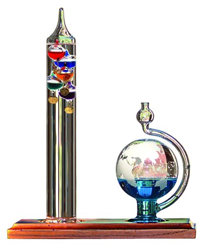 Product Cover AcuRite 00795A2 Galileo Thermometer with Glass Globe Barometer, Barometer Set