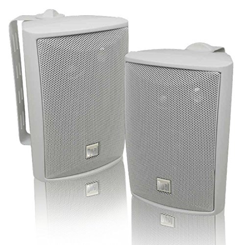 Product Cover Dual Electronics LU43PW 3-Way High Performance Outdoor Indoor Speakers with Powerful Bass | Effortless Mounting Swivel Brackets | All Weather Resistance | Expansive Stereo Sound Coverage | Sold in Pairs