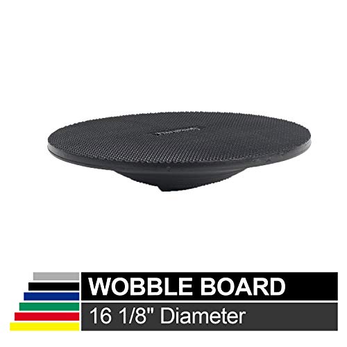 Product Cover TheraBand Wobble Board Stability and Balance Trainer, Round Balance Board for Physical Therapy, Core Strengthening, Injury Rehabilitation, Agility Improvement, Coordination Exercise, & Surf Training