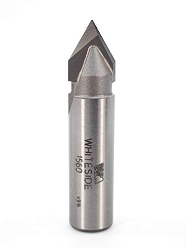 Product Cover Whiteside Router Bits 1550 V-Groove 60-Degree 1/2-Inch Cutting Diameter and 7/16-Inch Point Length
