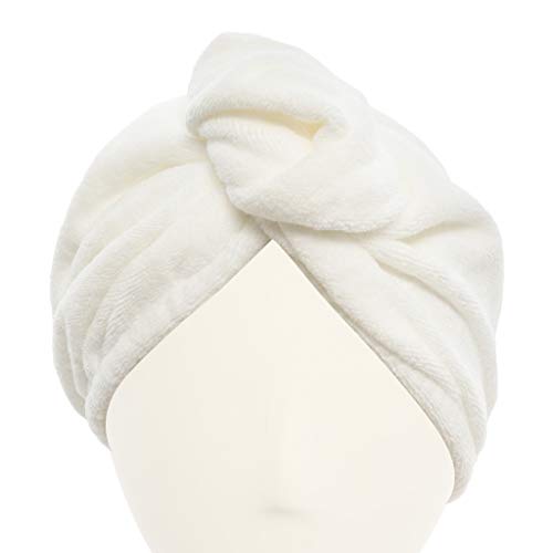 Product Cover Diva Darling, Easy to Use & Super Absorbent Microfiber Hair Turban, White