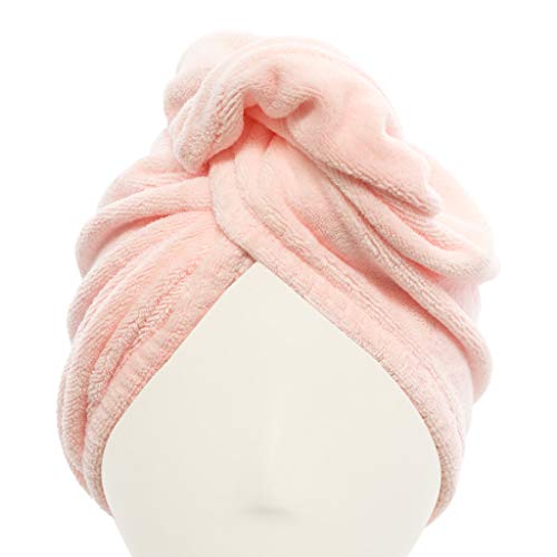 Product Cover Diva Darling, Easy to Use & Super Absorbent Microfiber Hair Turban, Pink