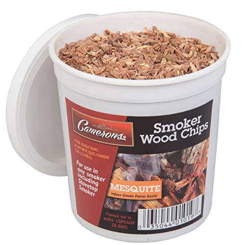 Product Cover Camerons Products Smoking Chips - (Mesquite) Kiln Dried, 100% Natural Extra Fine Wood Smoker Sawdust Shavings - 1 Pint Barbecue Chips