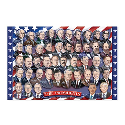 Product Cover Melissa & Doug American Presidents Floor Puzzle (Easy-Clean Surface, Promotes Hand-Eye Coordination, 100 Pieces, 24