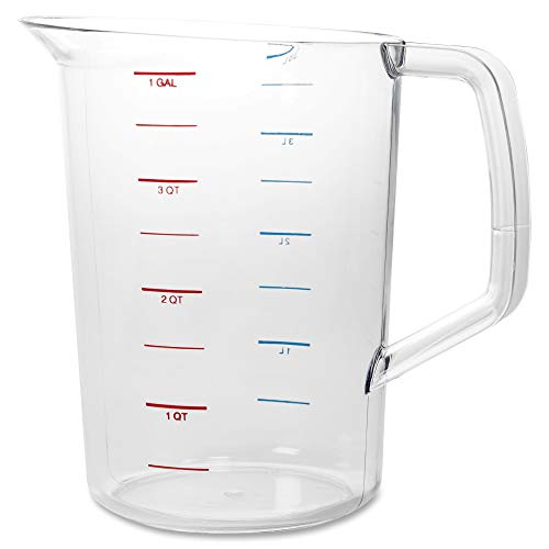 Product Cover Rubbermaid Commercial Products Bouncer Measuring Cup, 4-Quart, Clear, FG321800CLR