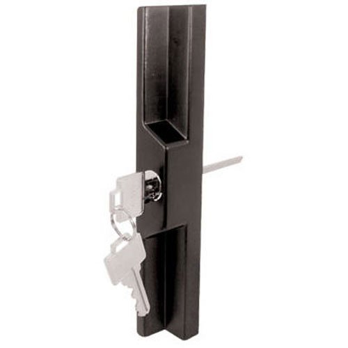 Product Cover Slide-Co 141860 Sliding Door Outside Pull with Key, Black/Diecast, Fits 7 Different Hole Center Spacings