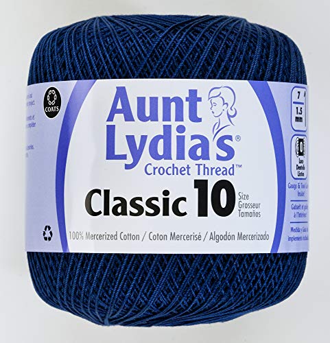 Product Cover Coats Crochet Classic Crochet Thread, 10, Navy