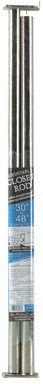 Product Cover Closet Pro HD RP0022-30/48 Adjustable Closet Rod, 30-Inch to 48-Inch, Platinum