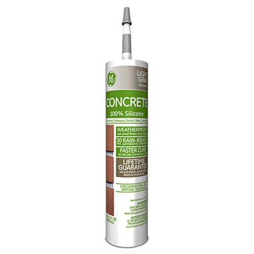 Product Cover General Electric GE5020 Concrete and Masonry Silicone II  Caulk, 10.1-Ounce, Light Grey