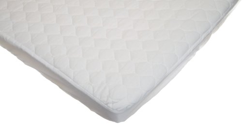Product Cover American Baby Company Waterproof Fitted Quilted Cotton Portable/Mini Crib Mattress Pad Cover, White, for Boys and Girls
