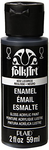 Product Cover FolkArt 40-4032  Enamel Glass & Ceramic Paint in Assorted Colors (2 oz), 4032, Licorice