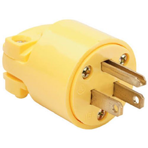 Product Cover Pass & Seymour Yellow Legrand 4867YCC10 15-Amp Commercial Grade Heavy Duty Plug