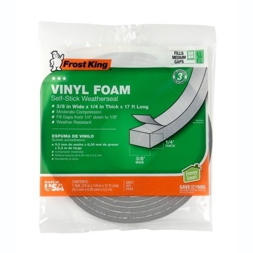 Product Cover Frost King Vinyl Foam Tape - Closed Cell - Moderate Compression, 1/4