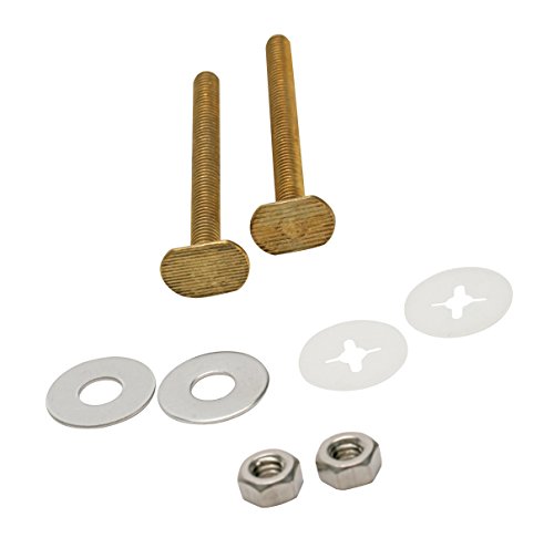 Product Cover Fluidmaster 7111 Universal 3-Inch Bowl to Floor Bolts, Includes 2 Brass Bolts