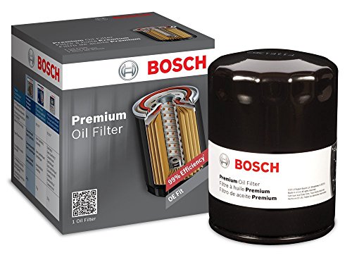 Product Cover Bosch 3312 Premium FILTECH Oil Filter for Select Acura MDX, RL, TL, Buick, Dodge, Honda Accord, Civic, CR-V, Pilot, Hyundai Santa Fe, Isuzu, Kia, Mitsubishi, Subaru + More