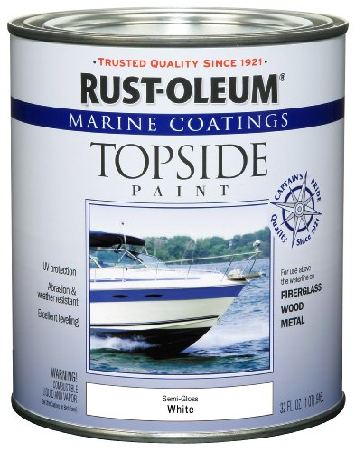 Product Cover Rust-Oleum 207000 Marine Coatings Topside Paint, Quart, Semi-Gloss White
