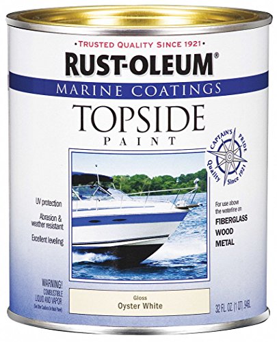 Product Cover Rust-Oleum 207001 Marine Coatings Topside Paint, Quart, Oyster White