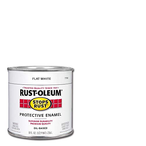 Product Cover Rust-Oleum 7790730 Protective Enamel Paint, 8-Ounce, Flat White