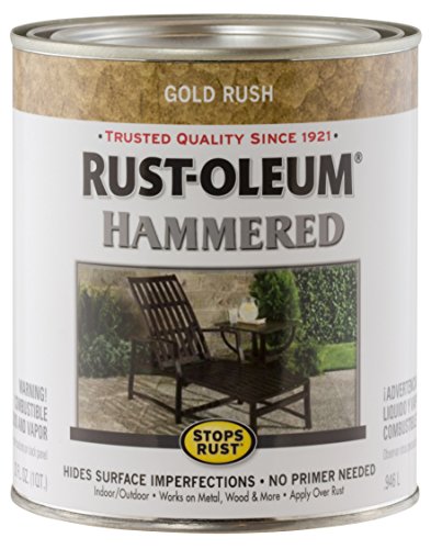Product Cover Rust-Oleum 7210502 Hammered Metal Finish, Gold Rush, 1-Quart (Packaging may vary)